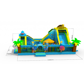 Надувной батут  "Морской" 7*12*5,2м